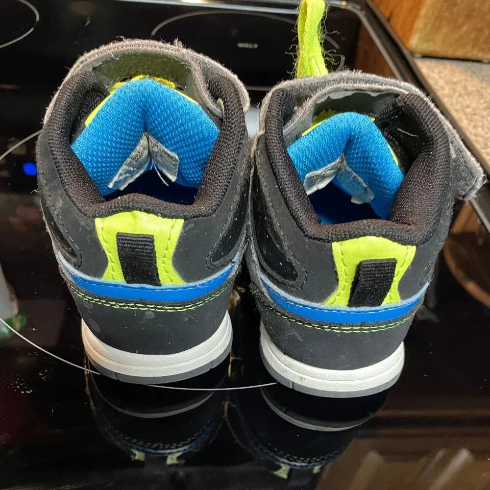 OP Toddler Boy Black Blue Athletic Shoes Sneakers 7